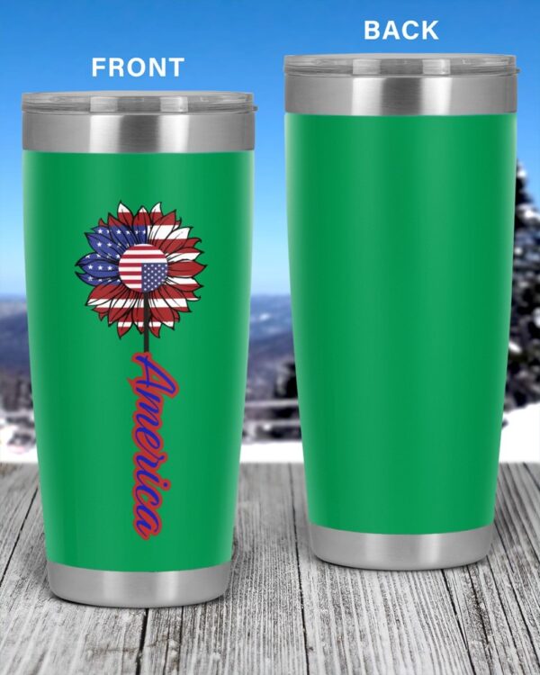 American Flag American Flag Graphic 4th of July Tumbler 2